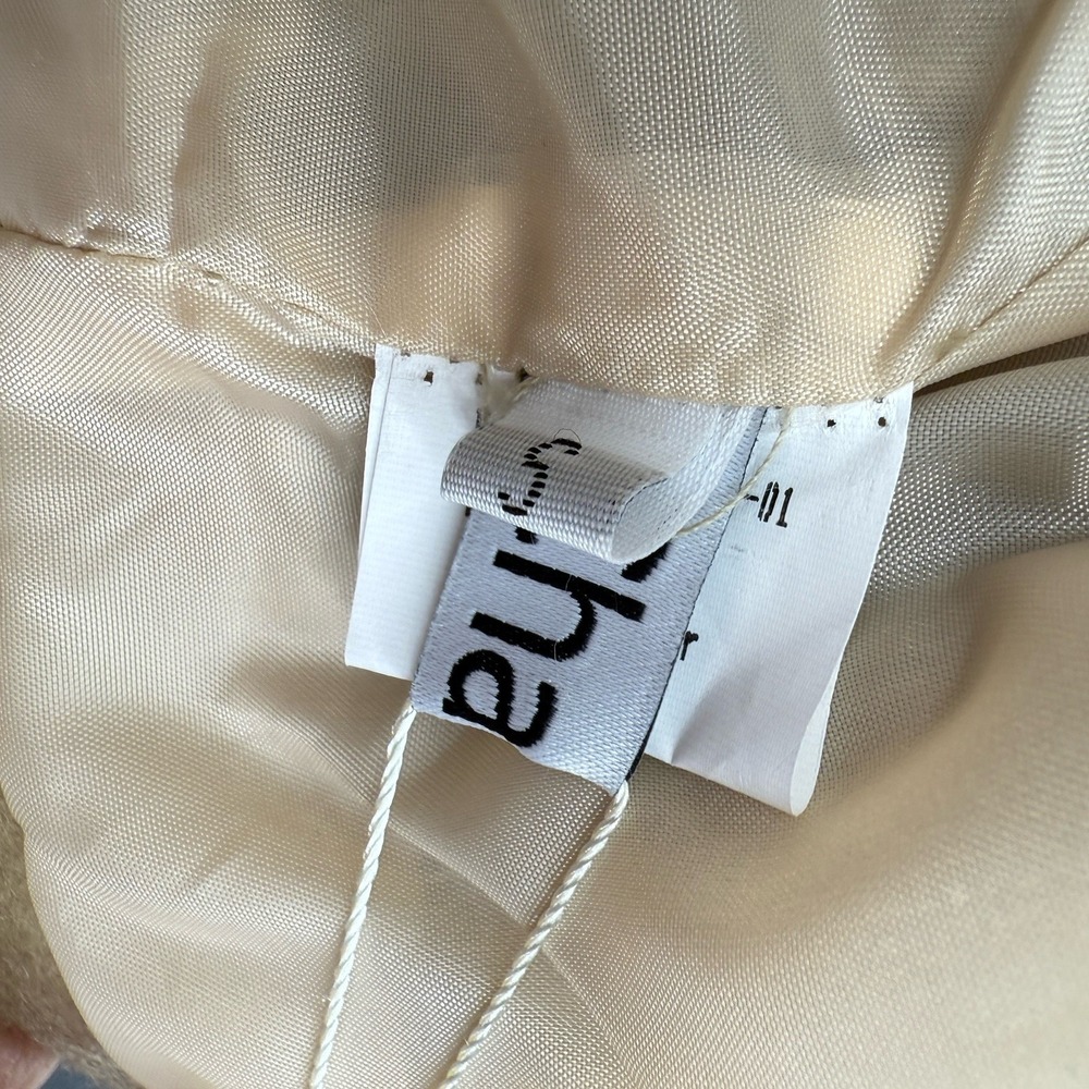 Chartou Cropped Jacket Sz S Beige Button Front Lined NWT Perfect Over Dresses - Picture 4 of 10